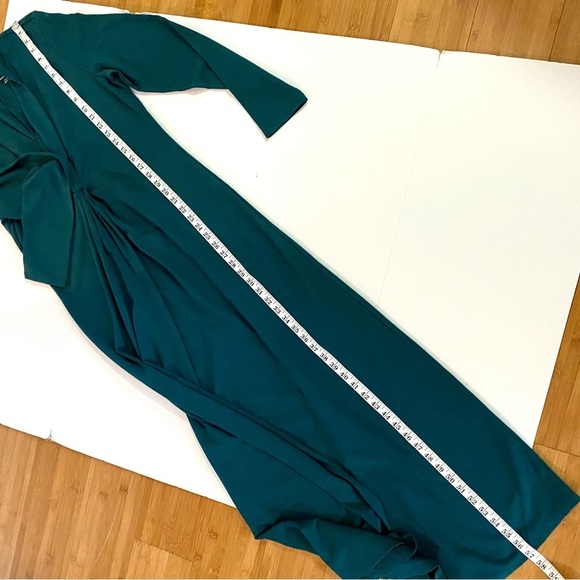 Soft Surroundings Lagia Green Ponte Knit Long Sleeve Maxi Dress Medium Fall - Picture 12 of 14